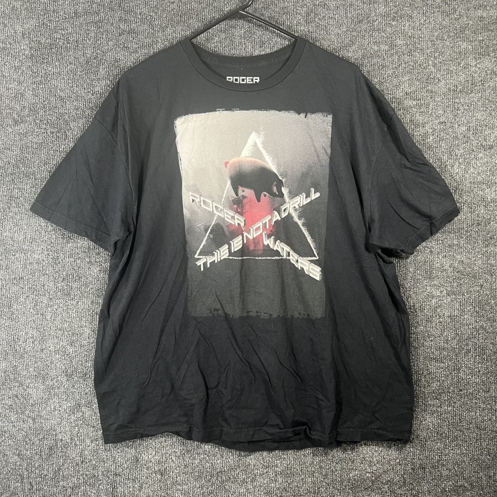 Roger Waters This Is Not A Drill Tour Graphic T-Shirt Men's 2XL Black Pink Floyd